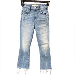 MOTHER Light Blue “The Hustler Ankle Fray Jeans